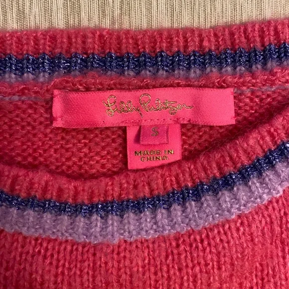 Lilly Pulitzer Bohemian Marled Ombré Tank Cabochon Purple Tessalyn Sweater Small - Picture 2 of 8